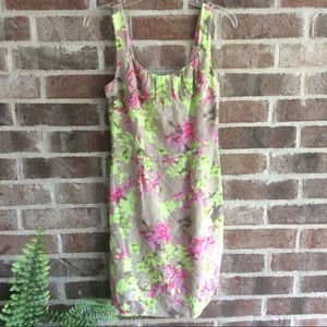 Banana Republic Silk Blend Watercolor Sheath Dress